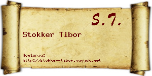 Stokker Tibor névjegykártya